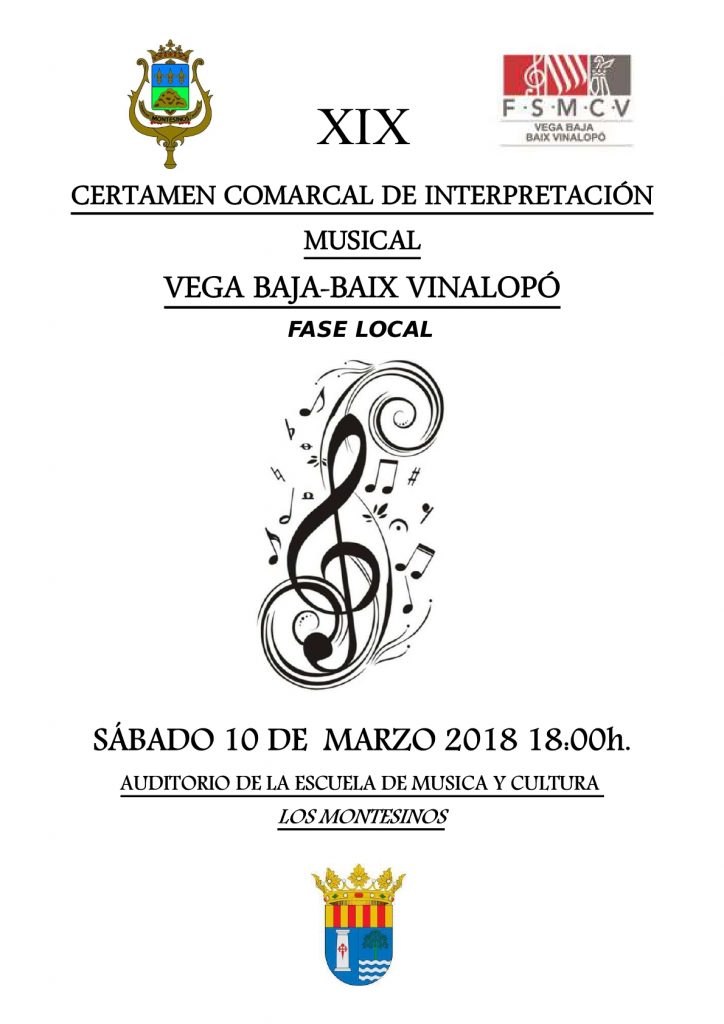 Certamen Comarcal de Interpretación Musical Vega Baja-Baix Vinalopó (fase local)
