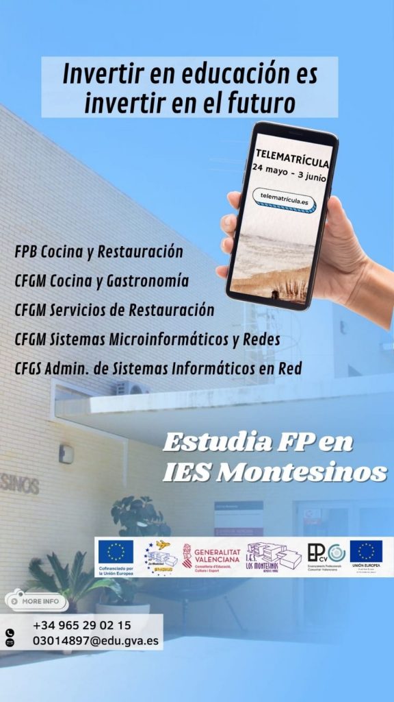 Grados Formativos FP Los Montesinos 2024